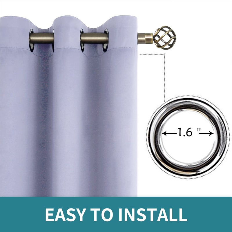 BGment Room Darkening Curtains 63 Inches Long - Grommet Thermal Insulated Drapes Window Treatment Curtains for Bedroom, 2 Panels, 42 x 63 Inch, Lavander - Image 5